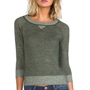 B.B. Dakota Olive Crew Neck Sweater